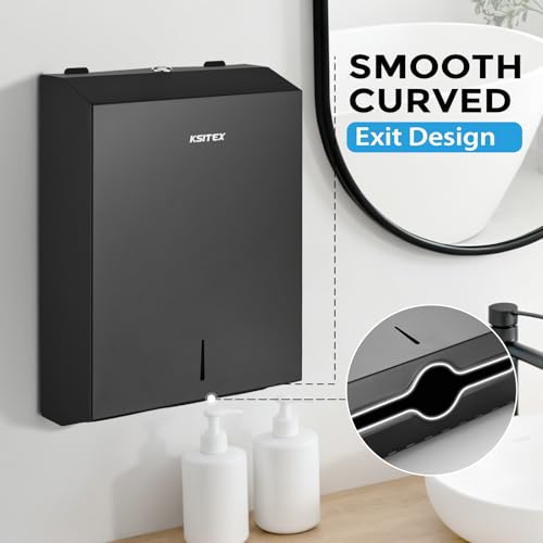 Paper Towel Holder Dispenser Wall Mount,Stainless Steel - color: Black-5821b1