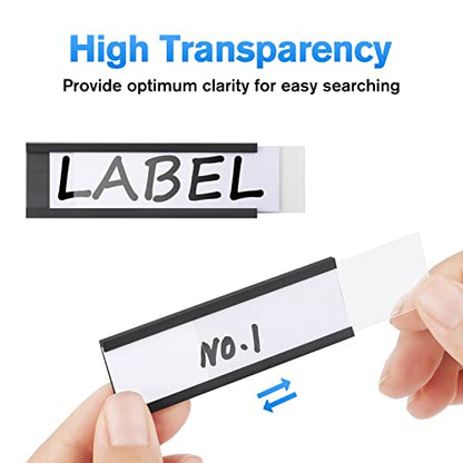 MaxGear 30 Pack C Channel Magnetic Label Holders, 1 x 3 - size: 1"x3", style: 30 Pack