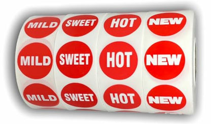 New Stickers 1.125" Round Adhesive Inventory Food Sale Supermarket Labels 1 Roll of 1000 Labels