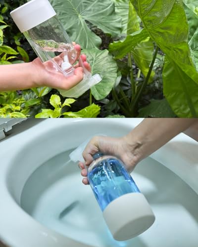 2 Pack 360° Glass Spray Bottles with Silicone Sleeve White - color: White