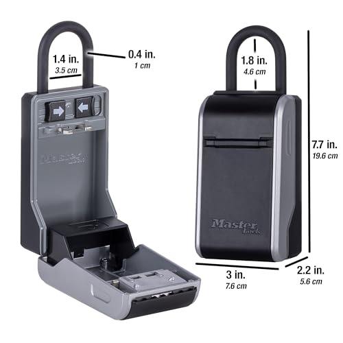 Master Lock High Capacity Key Lockbox, Combination Dial, Removable Shackle - size: 1 Pack, style: Removable Shackle