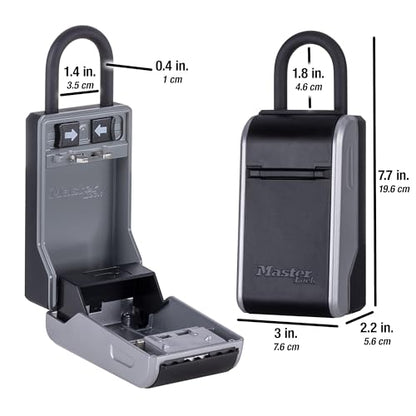 Master Lock High Capacity Key Lockbox, Combination Dial, Removable Shackle - size: 1 Pack, style: Removable Shackle