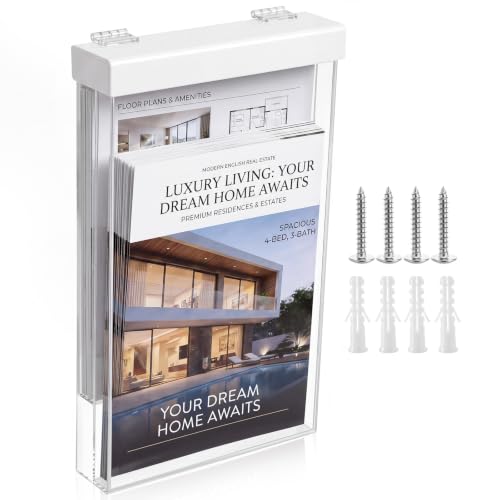 Junkin Two-Slot Acrylic Outdoor Brochure Holder With Lid, 8.5 x 11 Inch