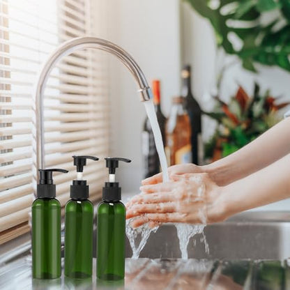 Nuenen 48 Pcs 4oz/120ml Lotion Bottles with Pump, Black and Green - color: Black and Green