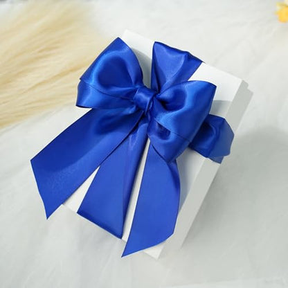 Royal Blue Satin Ribbon 2 Inch x 25 Yards, Double Faced - color: Cobalt Blue