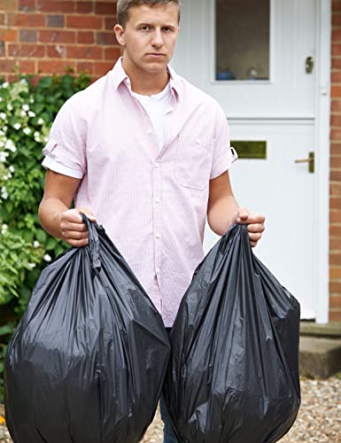 WAIKAS 8 Gallon Trash Bags, 1.31-mil, Flat Top, Unscented, White, 36 Count - color: Black, size: 8 Gal-36ct