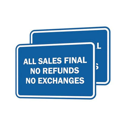 Signs ByLITA Classic Framed All Sales Final Sign (Blue) - X-Large 2 Pack - color: Blue, size: X-Large (7" x 10") 2 Pack