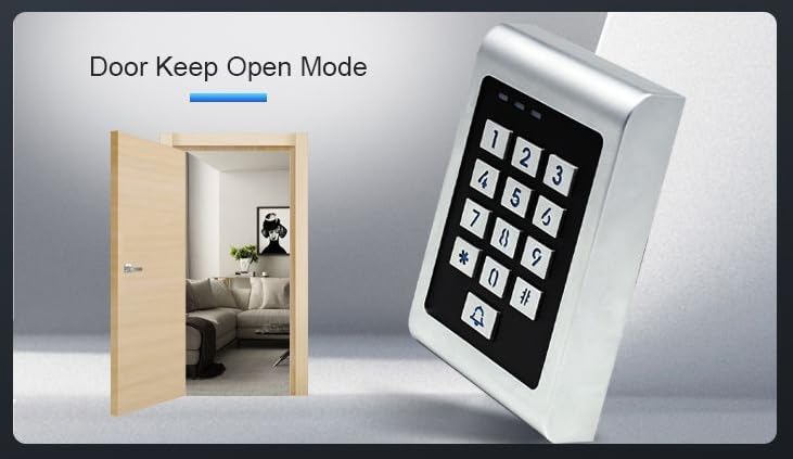 Smart WiFi Metal Outdoor Keypad RFID Access Controller with Tuya Phone App Remote Control 600lbs Magnetic Lock Push Exit Button Commercial WiFi Access Control System - style: Metal Waterproof Keypad