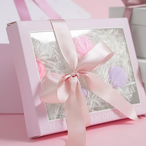 HUIHUANG 1 inch Dusty Rose Double-Faced Satin Ribbon Continuous 50 Yards - color: Dusty Rose, size: 1 inch