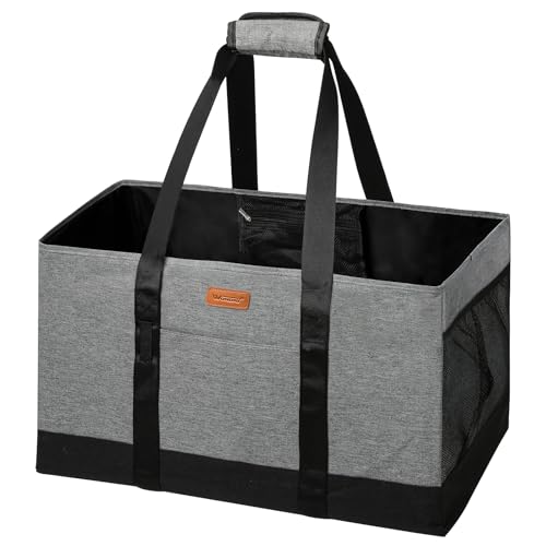 WONDAY Grey Foldable Utility Tote Bag, Reusable Grocery Bag - color: Grey