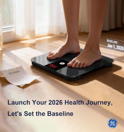 GE Bathroom Scale for Body Weight 500lbs, Digital Weight Scales Heavy Duty - color: Black