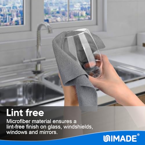 UNIMADE Microfiber Cleaning Cloth, 10 Pack Reusable Microfiber Towels - color: Grey, size: 10PK
