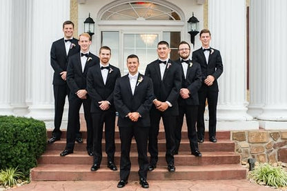 AUSKY 8 PACKS Elegant Adjustable Pre-tied Bow Ties for Men Boys (1&4&5&6&8 Pack for option) - color: Black Bow Tie 1 Pack