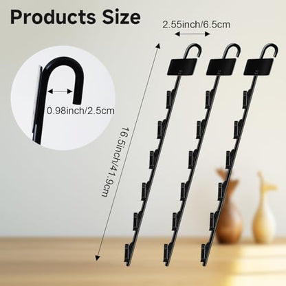 Chip Hanger Strips Hooks Display Hanging 16.5" with 6 Chip Greeting Card Party Merchandise Vendors Potato Bag Holder Snack Candy Portable Retail Organizer Storage Metal with Label Header 4 Pack - style: 6 clips 4 pack