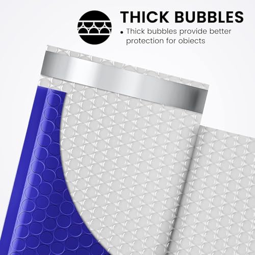 Fuxury Bubble Mailers Bulk 800Pcs 4x8" Royal Blue Shipping Padded Envelopes - color: Royal Blue, size: 4×8" 800PC