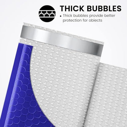 Fuxury Bubble Mailers Bulk 800Pcs 4x8" Royal Blue Shipping Padded Envelopes - color: Royal Blue, size: 4×8" 800PC