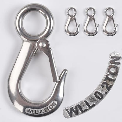 Alele Grab Hooks, 440 Pounds Slip Hooks,Stainless Steel Lifting Hook Rigging Accessory,4 Pack - color: Grab Hooks 0.2T 4p