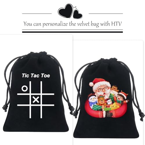 HRX Package 20pcs Velvet Bags 5x7 in for Jewelry Gift Packaging (Black) - color: Black