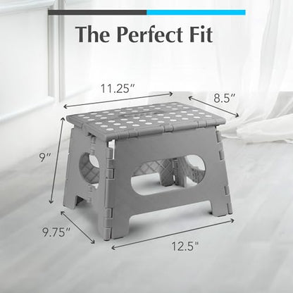 Handy Laundry Folding Step Stool 9 Inch 2-Pack, Grey, Holds 300 lbs - color: Gray, size: 9 Inch 2-Pack
