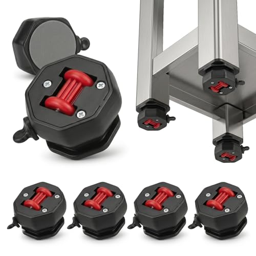 Zerobe Self-Adhesive Furniture Wheels: Silent Brake Casters (4-Pack)