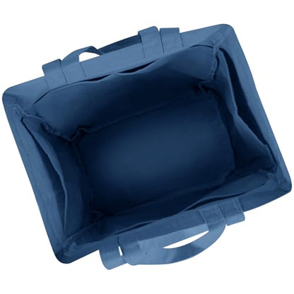 musbus 3-Pack 15"×15"×10" Large Heavy Duty Canvas Tote Bag - color: Blue