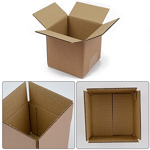 SUNLPH Shipping Boxes 4x4x4 Inches Small Corrugated Cardboard Boxes, 25 Pack - size: 4 x 4 x 4 inch