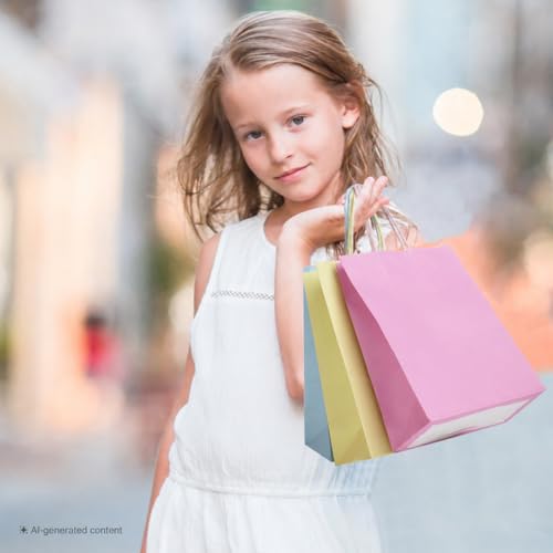 Mr. Pen- Paper Gift Bags with Handles, 32 Pack, 8.3" x 5.9" x 3.1" - color: Dreamy Spring