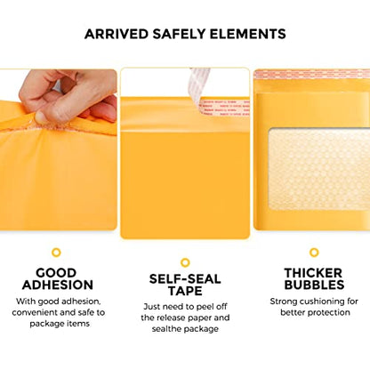 Fuxury Kraft Bubble Mailer 10.5X16" 25 Pack Padded Envelope Usable 10.5X15" - color: Yellow, size: 10.5x16" 25PC