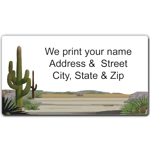 Stonehouse Collection Cactus Address Labels, Desert Address Labels, Arizona Desert (Desert Saguaro), 1.25 x 2.75 inch - style: Desert Saguaro