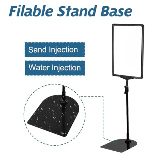 MAQUITA 2 Pcs Sign Holder Stand Flip Open Pedestal Floor Standing, Adjustable Versatile for Display, Easy Replacement for Events and Promotions (8.5x11 Inch )