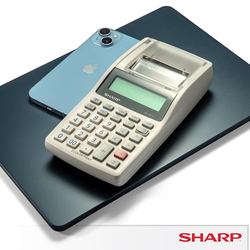 Sharp 12-Digit Cordless Portable Printing Calculator (EL-1611V)
