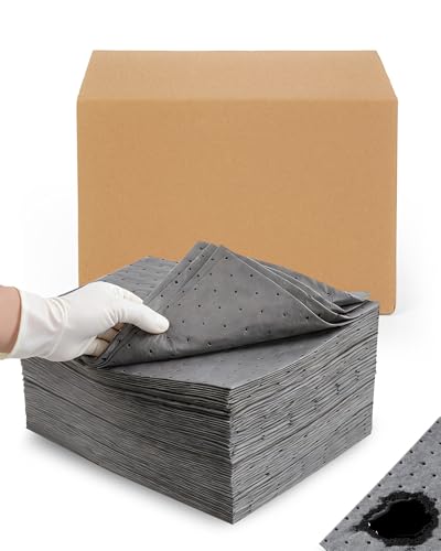 16"x18" Oil Absorbent Pads 100 Pack | Heavy & Fast Absorb - size: 16x18 Inch