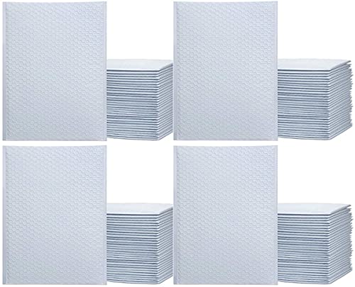 iMBAPrice #5 10.5 x 15.25" Poly Bubble MAILERS Padded ENVELOPES, (100 ct) - color: White, size: 10.5"x 15.5" (100 Bubble Bags)