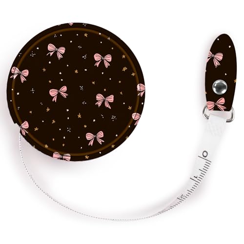 Retractable Mini Leather Tape Measure, Auto Retract Starlight Bow - color: Starlight Bow