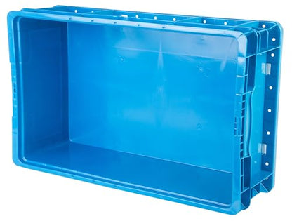 Hudson Exchange 24 x 15 x 7.5" (2 Pack) Straight Wall Handled Storage Container Tote, Blue - color: Blue, size: 2 Pack