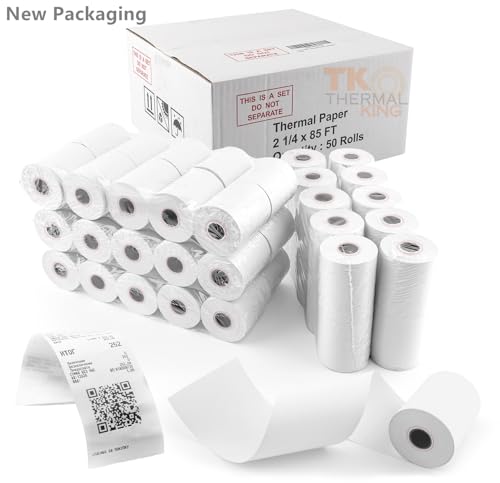 2 1/4" x 85' Credit Card Thermal Receipt Paper 50 Rolls - size: 2-1/4" x 85', style: 50 Rolls