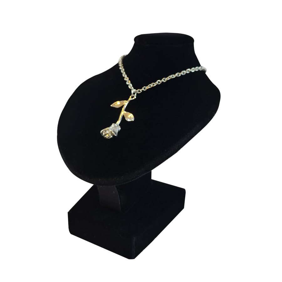Portrait Jewelry Stand Pendant Jewelry Display Stand Wooden Portrait Neck Model Necklace Holder Stand for Selling