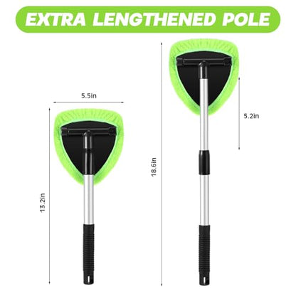 Baderke 10 Pcs Windshield Cleaning Tool Car Window Cleaner, Green - color: Green