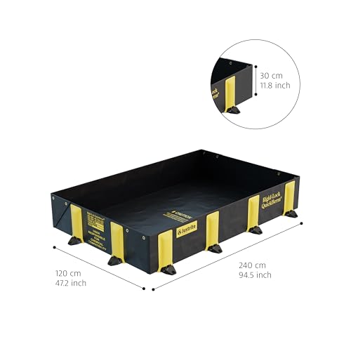 Justrite Rigid-Lock QuickBerm®, 4' x 8' x 12" - size: 4' x 8'