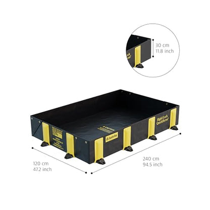 Justrite Rigid-Lock QuickBerm®, 4' x 8' x 12" - size: 4' x 8'