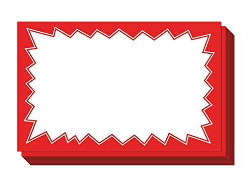 Sale Signs for Retail Stores 50pcs, 3.5" x 5.5" - color: Red, size: 3.5" x 5.5"