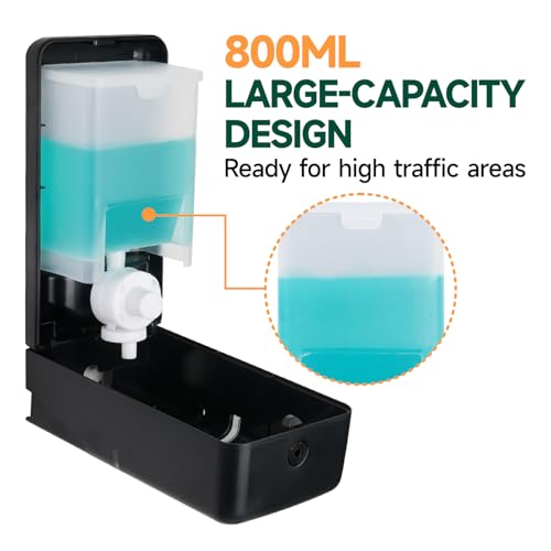 anydry Manual Liquid Soap Dispenser Wall Mount 27oz Large Capacity Black - color: Black