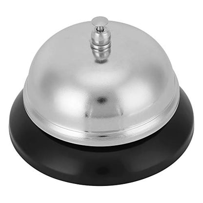 Stainless Steel Dinner Call Bell, Service Bell for The Porter Kitchen Restaurant Bar Classic Concierge Hotel, 3.3x3.3x2.2in Call Bell