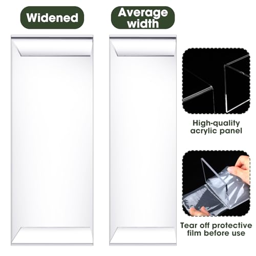 Suzile 8 Pcs 11 to 12” Large Acrylic Display Riser 4 Size Display Shelf