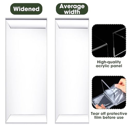 Suzile 8 Pcs 11 to 12” Large Acrylic Display Riser 4 Size Display Shelf