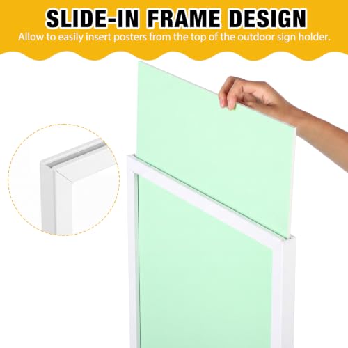 Blulu 4 Pcs Sign Stand Holder for Wedding, 19.6"x 27.5", White - color: White