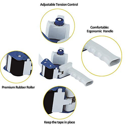 PERFECTAPE 3" Heavy Duty Packing Tape 1 Roll with 3" Tape Gun, 3" x 65Y - size: 1-PACK
