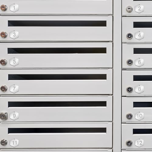 Yaocom 50 Pcs Hollowed Stainless Steel Number Tags, - style: Hexagon, 1-50