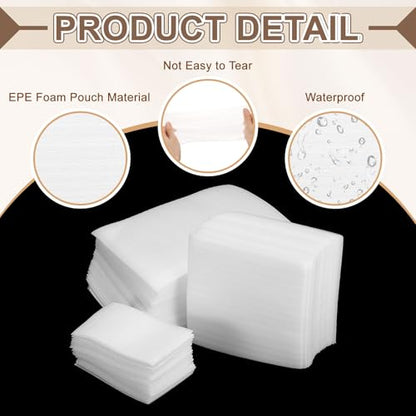 uxcell 25 Pcs Cushion Foam Pouches, 8" x 6" Cushioning Packing Supplies Cushioning Foam Padding Sheets for Moving and Packaging Dishes, China, Books, Photo Frame - size: 20 x 15 cm/7.9 x 5.9 inches