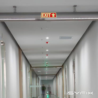 iSYFIX Exit Stickers Signs, Directional Up Arrow, 2 Pack 12x4 Inch - color: Sticker Up Glow, size: 2 Pk 12x4